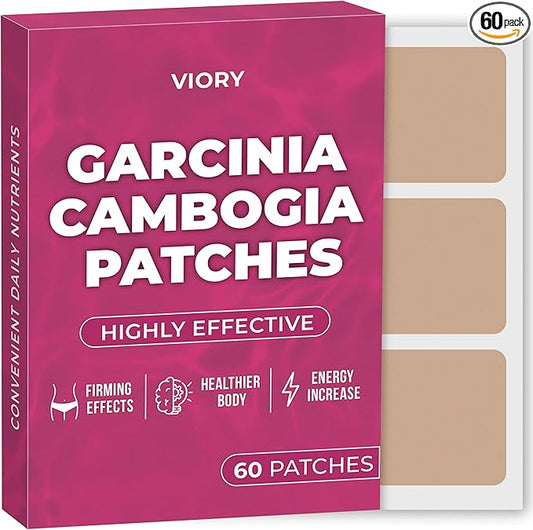Garcinia Cambogia Patches (Pack of 60) - 100% Natural Patch for Women and Men - Energy, Focus & Body Support - Enhanced Formula