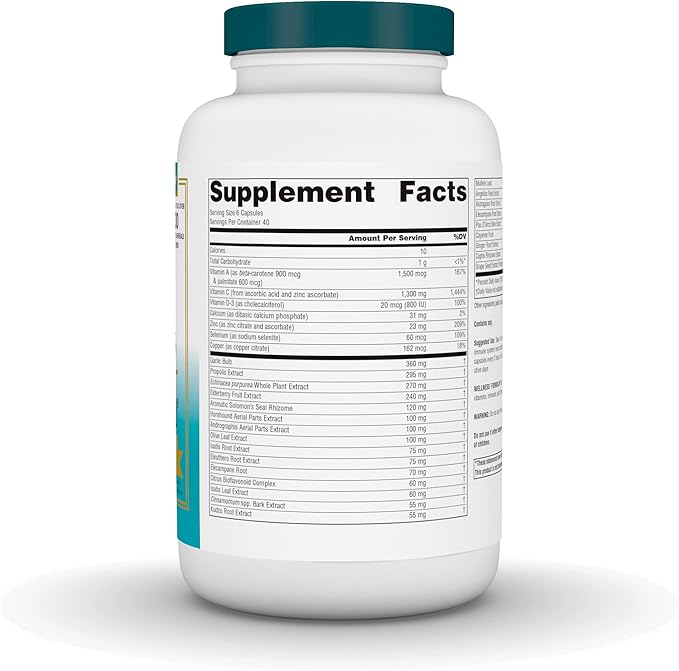 Source Naturals Wellness Formula Bio-Aligned Vitamins & Herbal Defense Advanced Immune Support* - Dietary Supplement & Immunity Booster - 240 Capsules