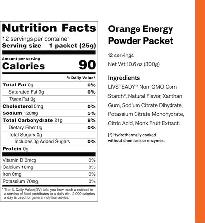 UCAN Energy Powder, Tropical Orange, Keto, Sugar-Free Pre & Post Workout for Men & Women, Non-GMO, Vegan, Gluten-Free, Great for Runners, Gym-Goers and High Performance Athletes (12 Servings, 25g)