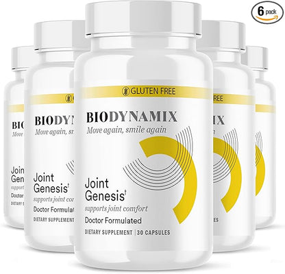 Joint Genesis - Joint Support Supplement - with Mobilee and Boswellia Serrata - for Comfortable, Flexible Joints - 6 Pack