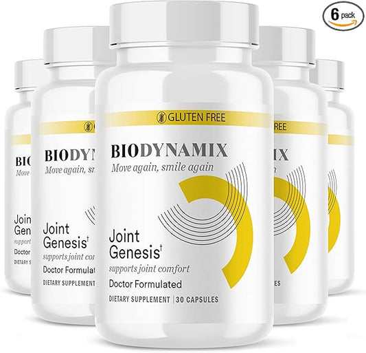 Joint Genesis - Joint Support Supplement - with Mobilee and Boswellia Serrata - for Comfortable, Flexible Joints - 6 Pack