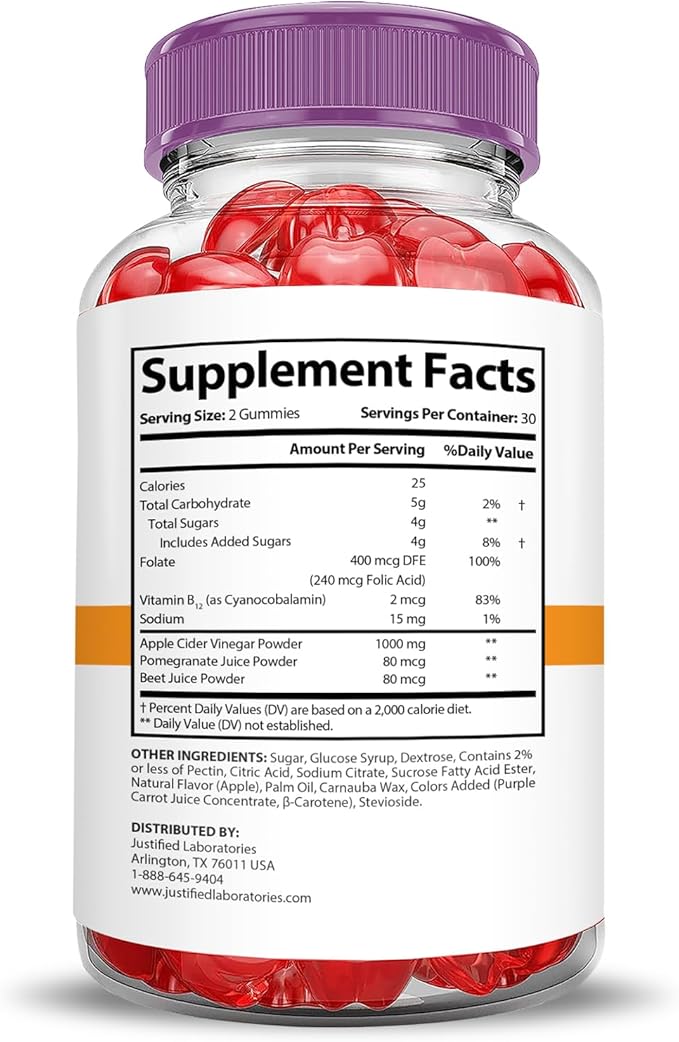 Rapid Ripped Keto ACV Gummies Advanced Formula 1000MG Rapidripped Keto Gummies Apple Cider Vinegar Formulated with Pomegranate Beet Juice Powder B12 Vegan Non GMO 60 Gummys