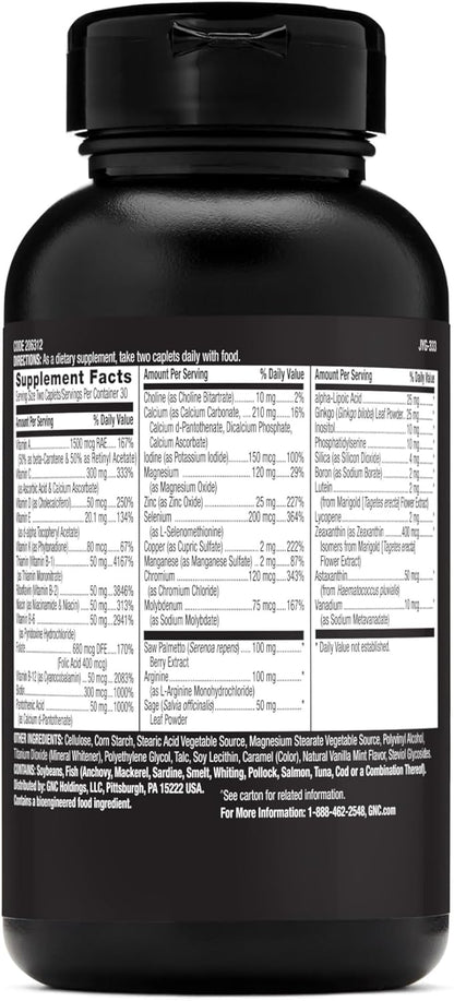 GNC Mega Men 50 Plus Multivitamin | Antioxidants | Heart Health | Prostate and Circulatory Support | 60 Count