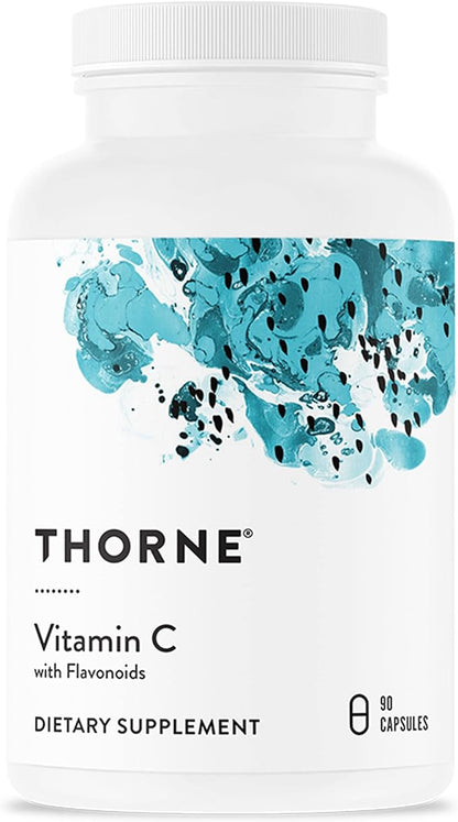 THORNE Vitamin C - Blend of Vitamin C and Citrus Bioflavonoids from Oranges - Support Immune System, Production of Cellular Energy, Collagen Production and Healthy Tissue - Gluten-Free - 90 Capsules