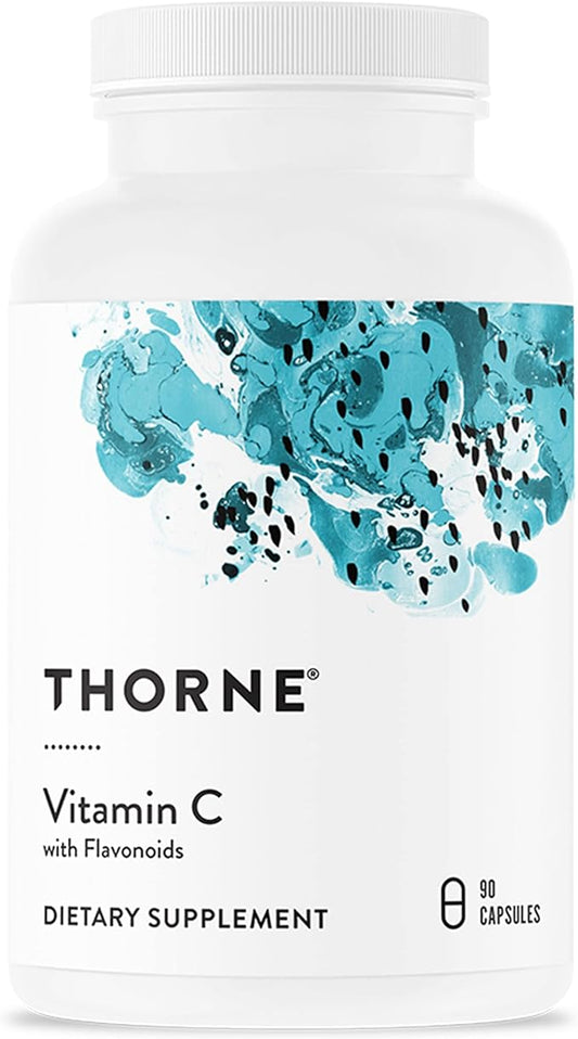 THORNE Vitamin C - Blend of Vitamin C and Citrus Bioflavonoids from Oranges - Support Immune System, Production of Cellular Energy, Collagen Production and Healthy Tissue - Gluten-Free - 90 Capsules
