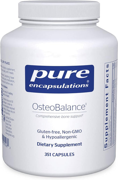Pure Encapsulations OsteoBalance | Hypoallergenic Supplement to Promote Calcium Absorption and Enhance Healthy Bone Mineralization* | 351 Capsules