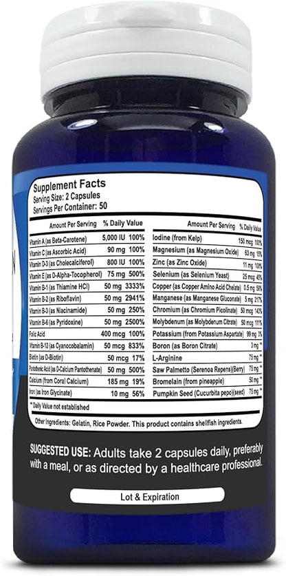 Multivitamin for Men Advanced Time Release, 100 Capsules