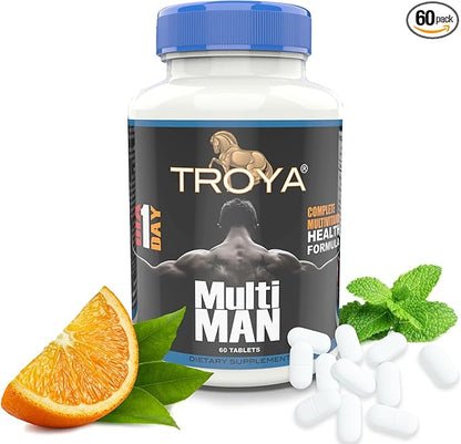 Multivitamin for Men - Daily Mens Multivitamins Supplement. Mens Vitamins A, C, D, B1, B2,B3,B5, B6 & B12, Zinc & More.