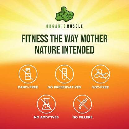 Organic Muscle Brain Boost Nootropics Blend - Vegan & Organic Superfood Health Supplements for Focus, Memory & Productivity with Ashwagandha, Ginkgo & Ginseng - Chocolate Flavor, 20 Servings