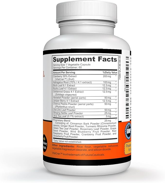 Kidney Cleanse & Kidney Supplement - Cranberry Supplement - Kidney Support Supplement - 60 Capsules