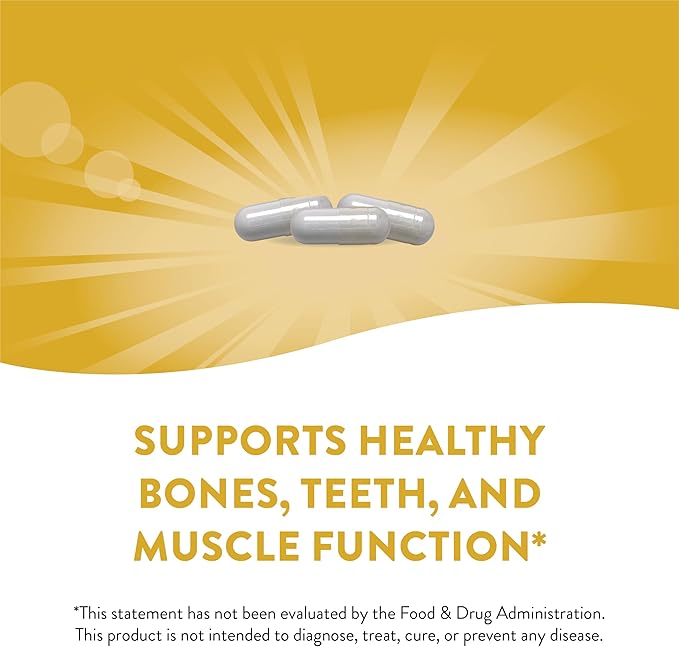 Nature’s Way Calcium-Magnesium-Vitamin D3 - Bone Health & Muscle Function* - With Calcium Carbonate, Citrate & Malate - Gluten & Dairy Free - 250 Capsules