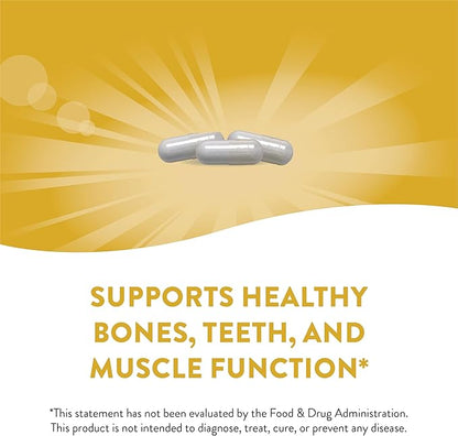 Nature’s Way Calcium-Magnesium-Vitamin D3 - Bone Health & Muscle Function* - With Calcium Carbonate, Citrate & Malate - Gluten & Dairy Free - 250 Capsules