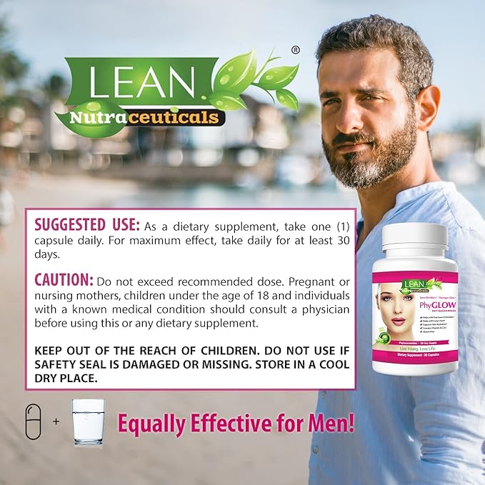 Phytoceramides 350mg Ceramide Skin Care Hydration Moisture Restoring Beauty Supplement with Multivitamins A, C, D, E, PhyGLOW Super Vegan Anti-Aging Wrinkle Support Pills for Women and Men 30 Capsules