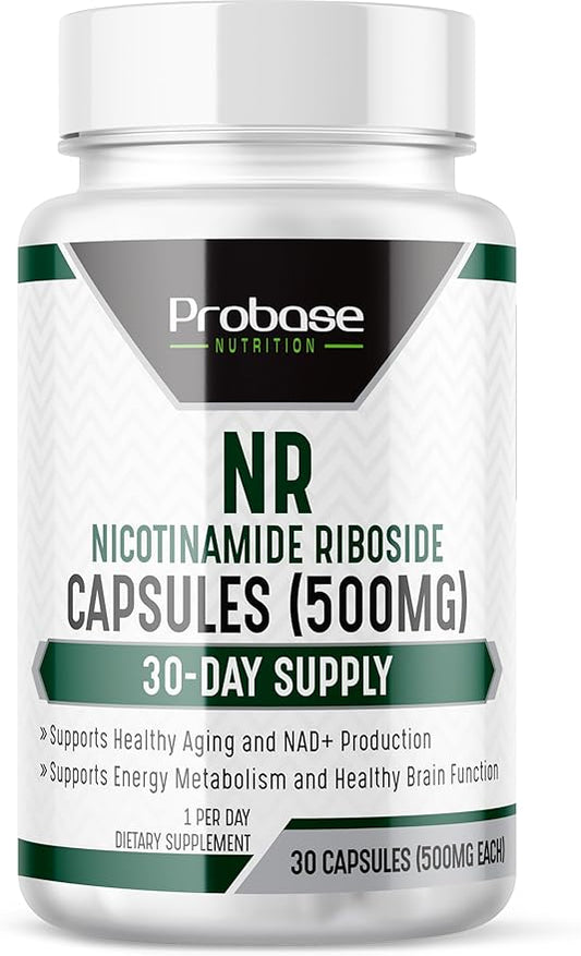 NMN Alternative NR Supplement NAD+ Supplement | Nicotinamide Riboside Supplement is Formulated for Energy and General Wellness | 30ct/500mg, 30-Day Supply