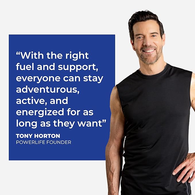 POWERLIFE Tony Horton High Impact Grass Fed Whey Protein with 3000 MG of HMB, No Sugar Added, Non-GMO, Hormone and Antibiotic Free, 15 Servings (Vanilla - New Formula)