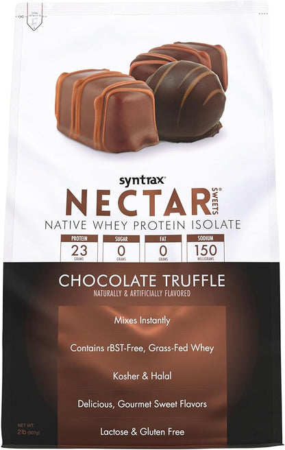 Syntrax Nutrition Nectar Sweets, 100% Whey Isolate Protein Powder, Chocolate Truffle, 2 lbs