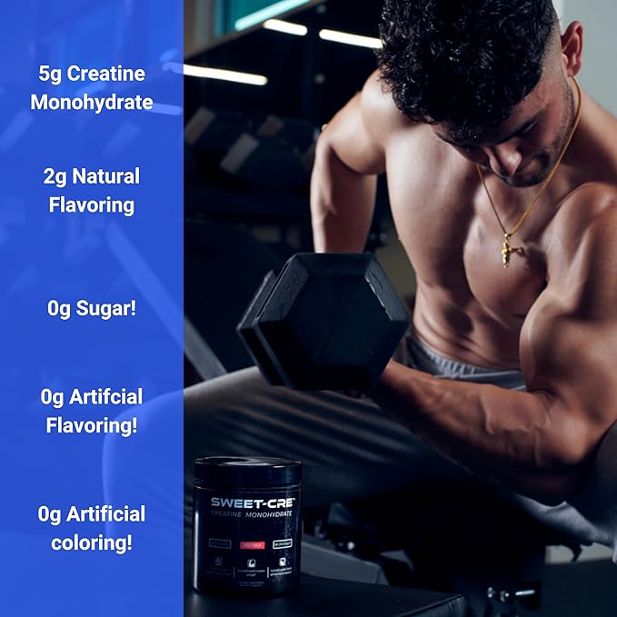 Creatine Monohydrate – 5g Creatine Monohydrate Powder – Advanced Creatine for Women and Men – Bulk Supplements Creatine – Delicious Fruit Punch Flavor – 9.8oz (40 Servings, Blue Raspberry)