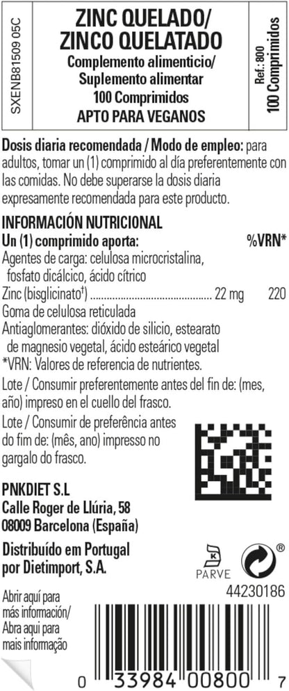 Solgar Chelated Zinc, 100 Tablets - Zinc for Healthy Skin - Supports Cell Growth & DNA Formation - Exerts Antioxidant Activity - Supports A Healthy Immune System - Non GMO, Gluten Free - 100 Servings