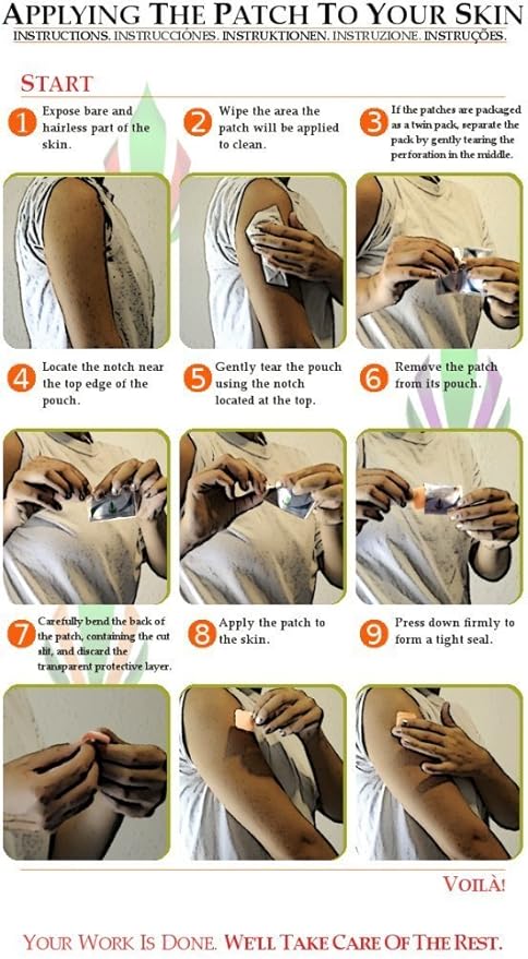 New Energy Patch with B12, Natural Guarana, and Black Pepper, Continuous Release - 24 Patches