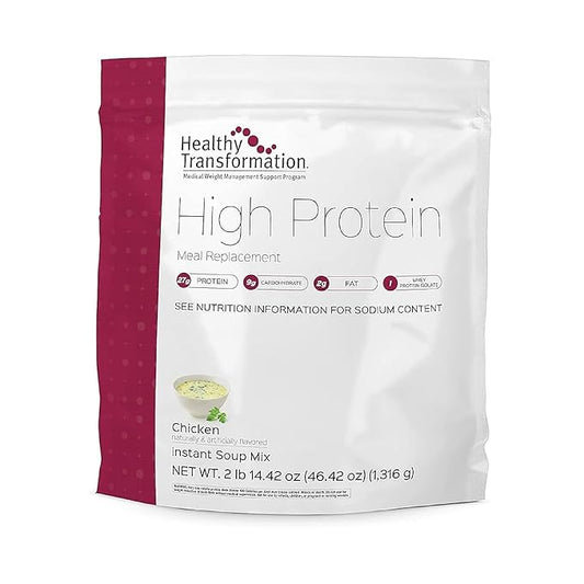 Bariatric Advantage High Protein Meal Replacement Drink Mix, Protein Powder Whey Isolate for Gastric Bypass and Sleeve Gastrectomy Patients, 27g Protein, Lactose Free - Chicken Soup - 28 Servings