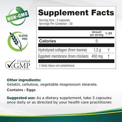 Genacol Collagen & Natural Eggshell Membrane | Achieve Rapid Joint Relief in as Little Than Just 5 Days| Patented hydrolyzed Collagen Joint Support Supplement Joint & Mobility 90 Capsules