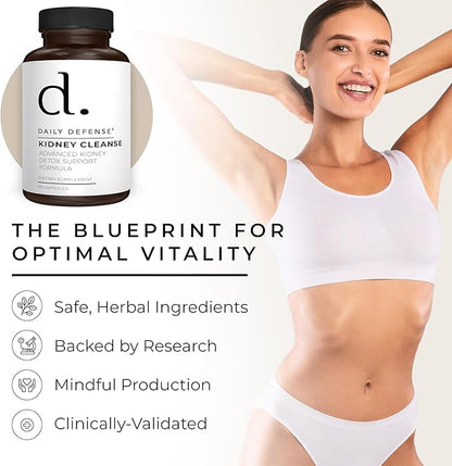 Kidney Support Supplement Kidney Cleanse & Detox Vitamins with Chanca Piedra, Astragalus Root, Cranberry Extract, Stinging Nettle Leaf, Horsetail Powder, Juniper Berry & More - 60 Caps