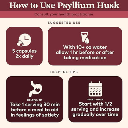 ORGANIC INDIA Psyllium Husk Capsules - Fiber Supplement, Healthy Elimination - Vegan, Keto, Gluten-Free, USDA Certified Organic, Non-GMO, Soluble & Insoluble Fiber Source - 180 Count (Pack of 2)