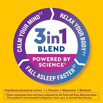 Nature Made Wellblends Sleep and Recover, Sleep Aid with Melatonin 3mg to Support Restful Sleep, plus L theanine 200mg and Magnesium Citrate, 44 Gummies