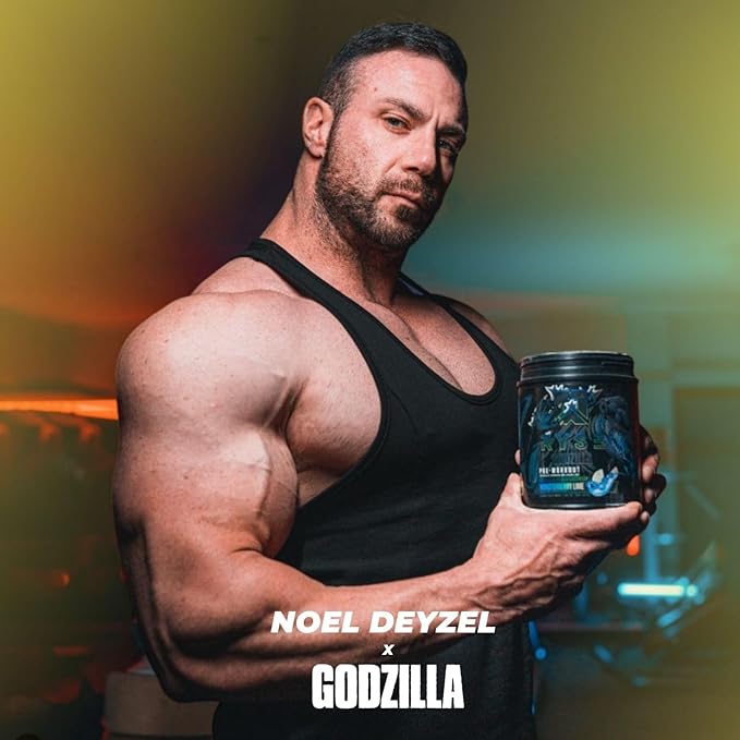Ryse Noel Deyzel x Godzilla Pre Workout | Intense Pumps, Energy, & Focus | Citrulline & Beta Alanine | 400mg Total Caffeine | 40 Servings (Passion Pineapple)