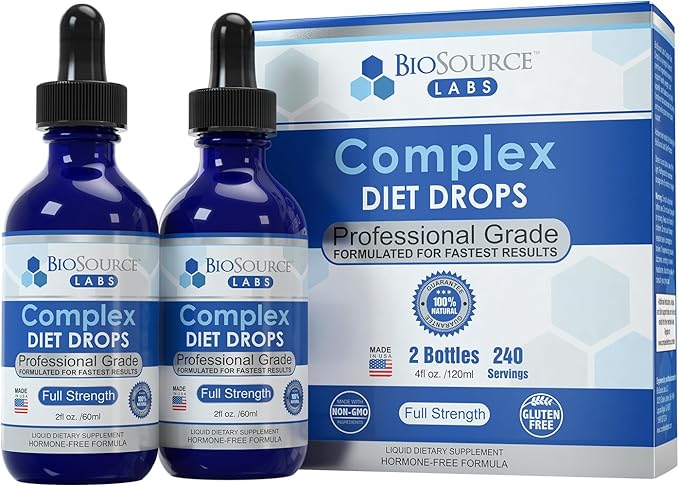 Complex Diet Drops – Best Natural Drops for Men and Women (2 Bottle Pack) - 60 Day Supply