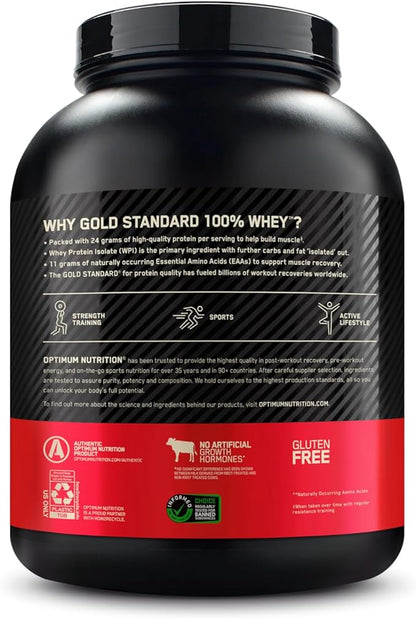 Optimum Nutrition Gold Standard 100% Whey Protein Powder, Banana Cream, 5 Pound (Packaging May Vary)