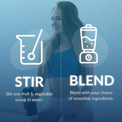 Equilife - Daily Fruit & Vegetable Blend, Fruits and Vegetables Supplements, Vitamin C, 9 Essential Amino Acids, Promotes Energy, Low-Sugar, Easy-to-Use, Vegan, Non-GMO (Crisp Apple, 30 Servings Tub)