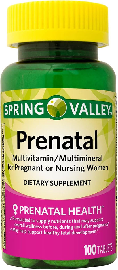 LUAL Spring Valley Prenatal Multivitamin | Prenatal Vitamins for Women | Pregnancy Must Haves Folate Supplement | 100 Tablets | Bundle 45 Diabetes Decoded
