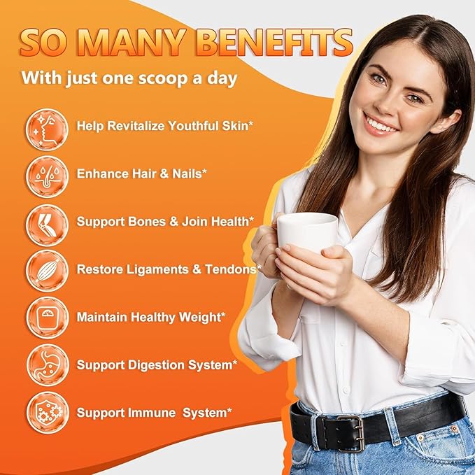 NATURE TARGET Multi-Collagen-Peptides-Powder for Joint Support, Hydrolyzed Collagen for Women Men with MSM + GC, Type I II III V X Collagen for Skin Hair & Nail, Non-GMO, 35 Servings