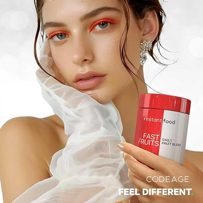 Codeage Instantfood Fast Fruits, Over 15 Fruits Powders Equivalent All-in-One, Vegan Daily Whole Food Vitamins - Berries, Antioxidant Polyphenols & Bioflavonoid Multivitamin, Non-GMO, 90 Capsules