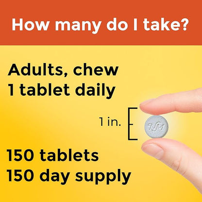 Nature Made Chewable Vitamin C 500 mg, Dietary Supplement for Immune Support, 150 Tablets, 150 Day Supply