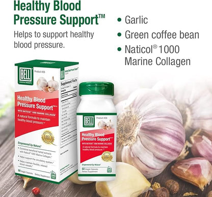 Bell Healthy Blood Pressure Support™ Unique Blend - Natural Blend of Green Coffee Bean Extract, Garlic & Celery Seed Extract Supplements- 60 Capsules, Vegan, Non-GMO