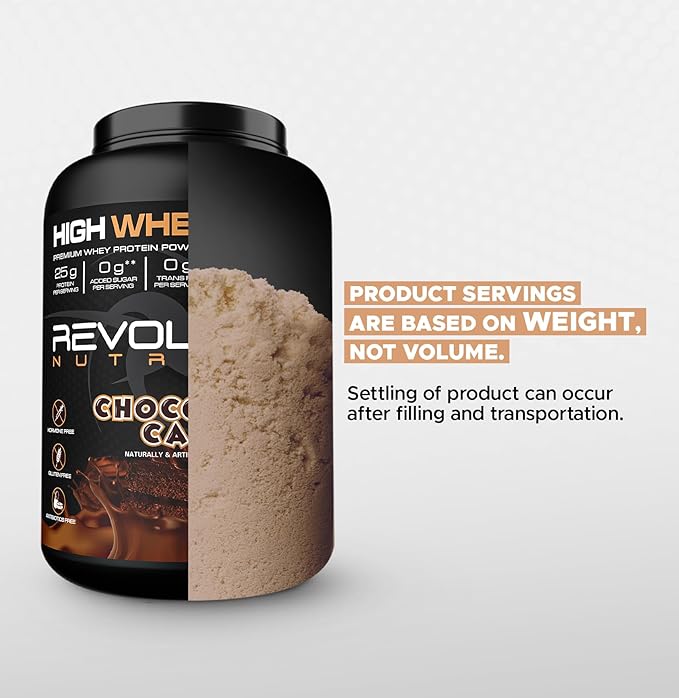 High Whey, Protein Powder, Whey Isolate, Gluten Free, Lean Muscle Mass for Men & Women, 25g of Protein Per Scoop, 908 g, 24 Servings (Chocolate Cake, 2 Pound)