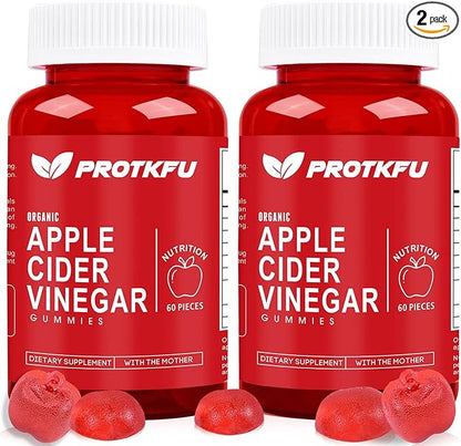 Apple Cider Vinegar Gummies, 120 Count Max Strength 1000mg ACV Gummies with Vitamin B12 & B6 Gummies, for Metabolism, Digestion, Detox, Gut & Immune Health, Vegan & Non-GMO, Gelatin-Free