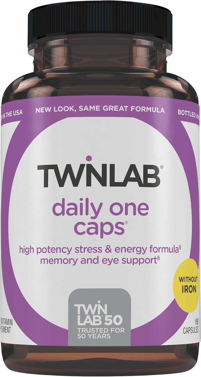 Twinlab Daily One Caps Without Iron - Nutritional Supplement with Zinc, B Vitamins, Magnesium, and More - 180 Capsules