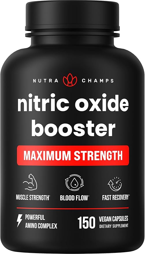 Nitric Oxide Supplement | L-Arginine, L Citrulline Malate, AAKG, Pine Bark, Grape Seed Extract | Extra Strength Nitric Oxide Booster | Nitric Oxide Pills for Men & Women | Strength, Energy, Blood Flow