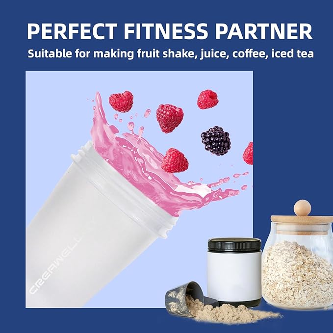 2 Pack Shaker Bottles for Protein Mixes, 17 oz Small Protein Shaker Bottle with Handle, Gym Shaker Cups with Blending Ball for Pre Workout, BPA-Free & Dishwasher Safe(Black, White)