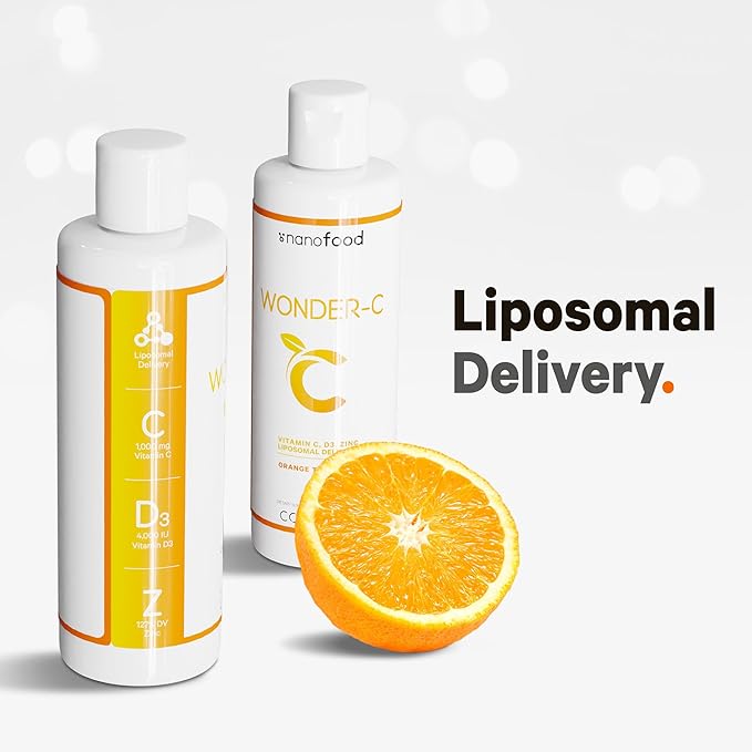 Codeage Liquid Vitamin C 1000mg, Vitamins D3, E & Zinc, Rose HIPS, Quercetin, Echinacea, Vegan Liposomal Vitamin C Supplement, Non-GMO - 15.22 fl oz