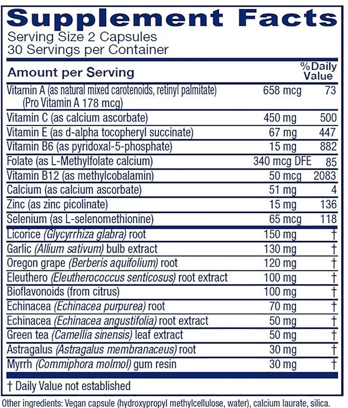 Vitanica Immune Symmetry, Immune Support, Vegan, 60 Capsules