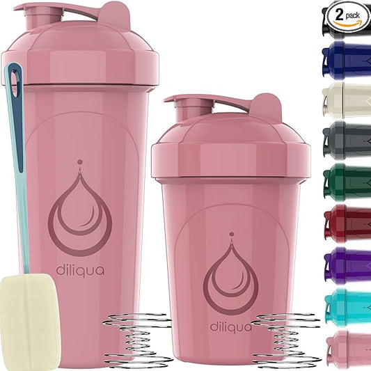 2 PACK, 28 oz & 20 oz Shaker Bottles for Protein Mixes | BPA-Free & Dishwasher Safe |small protein shaker bottle | Shaker Cups for protein shakes | Blender Shaker Bottle Pack