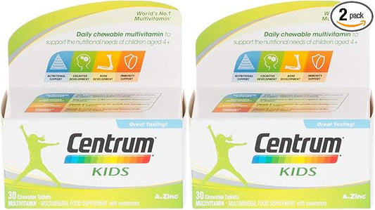 Kids chewables multivitamin Tablets, 30 Tablets x 2 (2 Pack)
