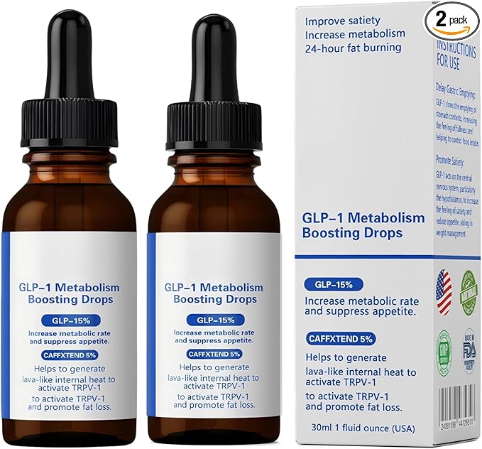 Glp-1 Supplement Drops, Fast and Easy to Use, Appetite & Weight -(2pcs)