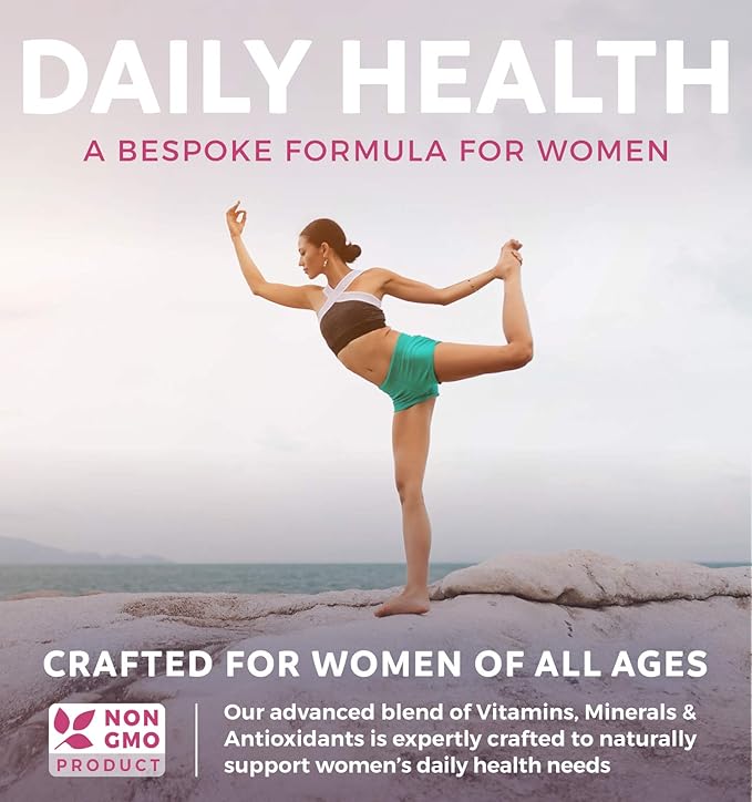 Multivitamin for Women (Non-GMO) Daily Womens Multivitamin + Multi Mineral for Energy Boost, Antioxidants, Hair & Eye Health - with Biotin, Zinc, Magnesium and Lutein - Vitamins & Herbs - 60 Capsules
