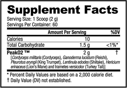 NutraBio Peak O2, Unflavored, 4.2 oz (120 g), Labs