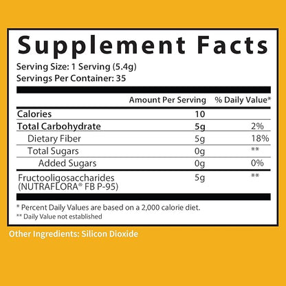 GOBIOTIX Fiber Supplement - Prebiotic Soluble Fiber Powder, Supports Gut Health and Digestive Regularity - Gummies Alternative - Gluten & Sugar Free, Keto, Vegan - 1 Scoop Daily, 35 Servings (3 Pack)